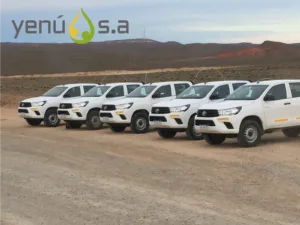 Flota de vehículos 4x4 de Yenú S.A.